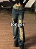 Women's Jeans Flare Women Ripped Vintage All-match Fashion Sweet Casual American Style Personality Trousers High Street Teens Spring