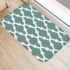 Tapis 1pcs 40 60cm motif géométrique vert motif géométrique antidérapant en daim tapis de porte tapis paillasson extérieur salon de salon tapis 48292