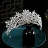 Tiaras lyx drottning prinsessan kristall krona brud elegant strass tiaras krona diadem flickor bröllop parti eleganta pannband