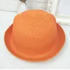 Caps Hats New Handmade Straw hat 7-color Childrens Straw hat Summer Cool Hat Outdoor Travel Male and Female Baby Cat Ear Sun Hat GorroL240429
