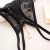 Women's Panties 1pc Seamless Thongs Womens Thin Strap Low Waist High Quality Sexy Lace Pearl Underwear Ladies T-Back Briefs Comfortable