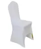 100 pcs Universal White Polyester Spandex Wedding Chair Covers for Weddings Banquet Folding el Decoration Decor Whole6788310