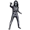 Halloween Carnival Scary Skull Cosplay Skeleton jumpsuit kostuum voor kind volwassene