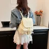 Design di prua femminile per donne zaini in nylon Spring Y2K Korean Fashion Solid Color Lady Lady Travel Simple Back Pack 240426