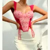 Summer New Instagram Style seksowny, słodki, romantyczny kwiat koronkowy w górę klatki piersiowej F43028