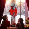 Fiori decorativi decorazioni per la casa di Natale rustico componente rosso e bianco con doppio contratto di locazione di ghirlanda