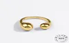 Anneaux en argent sterling pour femmes doubles balles vintage de mariage bijoux bijoux grand cluster antique antique réglable 9832200