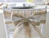 15 240cm Nature Elegant Burlap Lace Chair Sashes Jute Chair Bow Tie For Rustic Wedding Event Decoration6227586