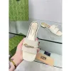 2024 new Sandals 100% Leather sandal Womens Dance Shoe Designer Sexy Suede Lady slipper cis slipper Woman Shoes