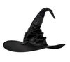 パーティーハットファッション角度の魔女帽子黒折りたきウィザードハロウィーン大人の子供祭ヘッドギア4102677