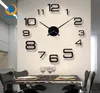 Salon 3D duży zegar ścienny DIY Big Mirror Wall Stake