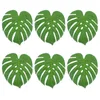 Kwiaty dekoracyjne 6pcs Fałszywe tropikalne liście imitacja na hawajskie wystrój imprezu w dżungli Luau