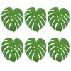 Decoratieve bloemen 6pcs nep tropische bladeren imitatie voor Hawaiiaans Luau Jungle Party Decor