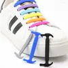 Shoe Parts 12Pcs Silicone Shoelaces For Shoes No Tie Lace Elastic Laces Sneakers Kids Adult Rubber Shoelace One Size Fits All