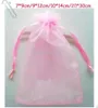 Schiff 200pcs Pink 79cm 912 cm 1014cm 2030 cm Organza Schmucktasche Hochzeitsfeier Schokoladengeschenke 7336218