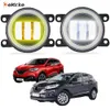 Eemrke LED-Nebelscheinwerferbaugruppe 30W/ 40W für Renault Kadjar (HA_/ HL_) 2015-2020 mit klarem Cut-Line-Engel Augen DRL CAR PTF Daytime Running Light 12V Fog Lampe