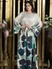 Ethnic Clothing Siskakia Arab Saudi Printing Sequins Long Dresses Galabia Muslim Eid Women Abayas Islam Turkish African Kebaya 2024
