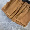 Women's Shorts designer Nanyou Zhi 24 Summer New Letter Ribbon Contrast High Waist Casual Pants Classic Back Leather Brand Slimming ZGXQ