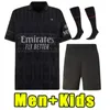 Full Set Men Kids 23 24 Home Soccer Jerseys 2023 2024 Tomori Giroud Ibrahimovic de Ketelaere Tonali Theo Brahim Football Shirt Tredje målvakten Milan