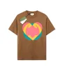 Mens T Shirt Love Heart Designer för män Casual Woman Shirts Street Luxury Clothing Crew Neck Kort ärm Tes Pure Cotton Man Tshirt Top Quality EU Size