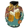 Men's Hoodies 3D Printed European Beers Hoodie For Men Clothes Fashion German Beer Festival Graphic Sweatshirts Funny Party Women Pullovers