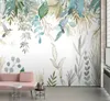 BEIBEANG PO Wallpaper moderno dipinti a mano Foglie di piante tropicali Fiori e uccelli Murales soggiorno Camera da letto 3D Wallpaper Q0725096937