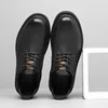 Casual Shoes Designer Men's äkta läder British Style Work Business Bankettklänning utomhus som inte glider