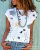 Kvinnors T-skjortor Cap Hylsa Rund hals T-shirt Kvinnor Summer Spring Solid Color Camis Tanks Tops
