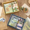 150pcs A6 Agenda du carnet vintage 2024 Book Washi Tape Stickers Setphabettery Set Kids School fournit des outils de cadeaux Van Gogh