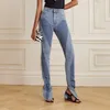 Jeans pour femmes sexy filles épicées montrent les grandes jambes minces pantalons hauts de taille 2024 Spring automne épissure de mode individualisé