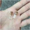 コルク付き香水ボトルミニグラスボトル10x18x5mm 0.5ml空の小さな願いバイアル瓶