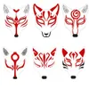 Japonais Pu Leather ES Masks Anime Cosplay Halloween Party Costume Accessoires avec ceinture élastique 240430