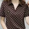 Women's T-Shirt Womens T-shirt short sleeved summer lapel solid color polo embroidered casual plus size topWX