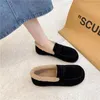 Casual Shoes Women's Winter Leather Flat Warm Loafers for Women Trends 2024 Luxury Fluffy Snow Slip-on Fashion Boots