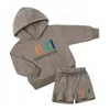 Set di abbigliamento per bambini G designer per bambini tracce ragazzi con cappuccio con cappuccio per bambini felpe con cappuccio con felpa con cappuccio per bambini pantaloni corti casual abito da molla cxd2404301-12