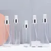 Butelki do przechowywania przezroczyste plastikowe PET B lśniąca srebrna pompa kosmetyczna pusta butelka do sprayu mgły 100 ml 120 ml 150 ml 200 ml 250 ml