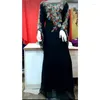 エスニック服ブラックカフタンドバイモロッコのファラシャアバヤドレス