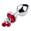 Metal Bell Beads Heart Jewelry Anal Butt Plug Anus Dilator G Spot Anal Anal Estimulador Erótico BDSM Sexo Toys para adultos