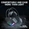 Hörlurar/headset Onikuma X20 Dynamic RGB Gaming Headset med MIC Overear Headphones 7.1 Surround Sound Wired Earpone för PC PS4 Laptop Tablet