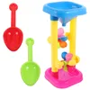 A29P Sand Play Water Fun Sand Beach Toy Water Toys Wheel Kids Hourglass Sandbox Tower tratt utomhus Toddlers Table Summer Play Bath Plaything Playning D240429