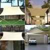 Brsych na zewnątrz wodoodporne Sun Shade Sail Garden Canopi na taras samochodowy płócienne prostokąta Basen Sun Shelt Sunshade Sail 5 240420