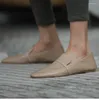 Casual schoenen Eenvoudige platte zachte echt lederen vierkant teen dame muilezels lente herfst slip op vrouwen flats maat 44 Loafers Korea -stijl