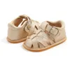 Sandalias Sandalias Baby Leather Soft Roman Roman Style Summer Womens Zapatos 0-18 M Sandalias Novato Anti Slip First Step Walkerl240429