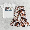 Одежда наборы моды Baby Girl Designer одежда с коротким рукавом Bell Bottom Bettive Spring Kids Boutique Оптовые набор