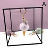 Keychains Lanyards Nieuwe Ice Cream Keychain Heren pluche en donzige sleutelhanger ring hanger Keyholder Charm Pack sieraden geschenken Q240429