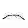 Lunettes de soleil designer Version coréenne Cadre ovale Metal Small Frame Presbydopie Myopie Miroir Yapi Fiche de lunettes de style Yapi