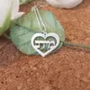 Free Box Custom Hebrew Name Necklace Stainless Steel Sweater Chain Heart Pendant Necklace Women Je Jewelry Gifts 240415