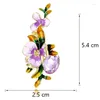 Broches 1pcs moda iris flor flor roxa pino