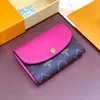 M41937 Women Rosalie Short Wallets Color Contrast Stitching Handbag Luxurys Designers Bag Ladies Travel Wallet Coin Purse With original box 11CM