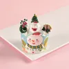 Декоративные цветы симуляция кекс холодильники наклейки на рождественские десертные торт